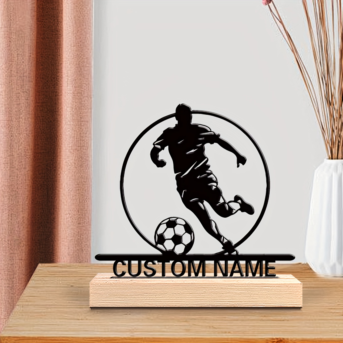 Custom Soccer Player Metal Sta - Outdoor Furniture Wood review and price