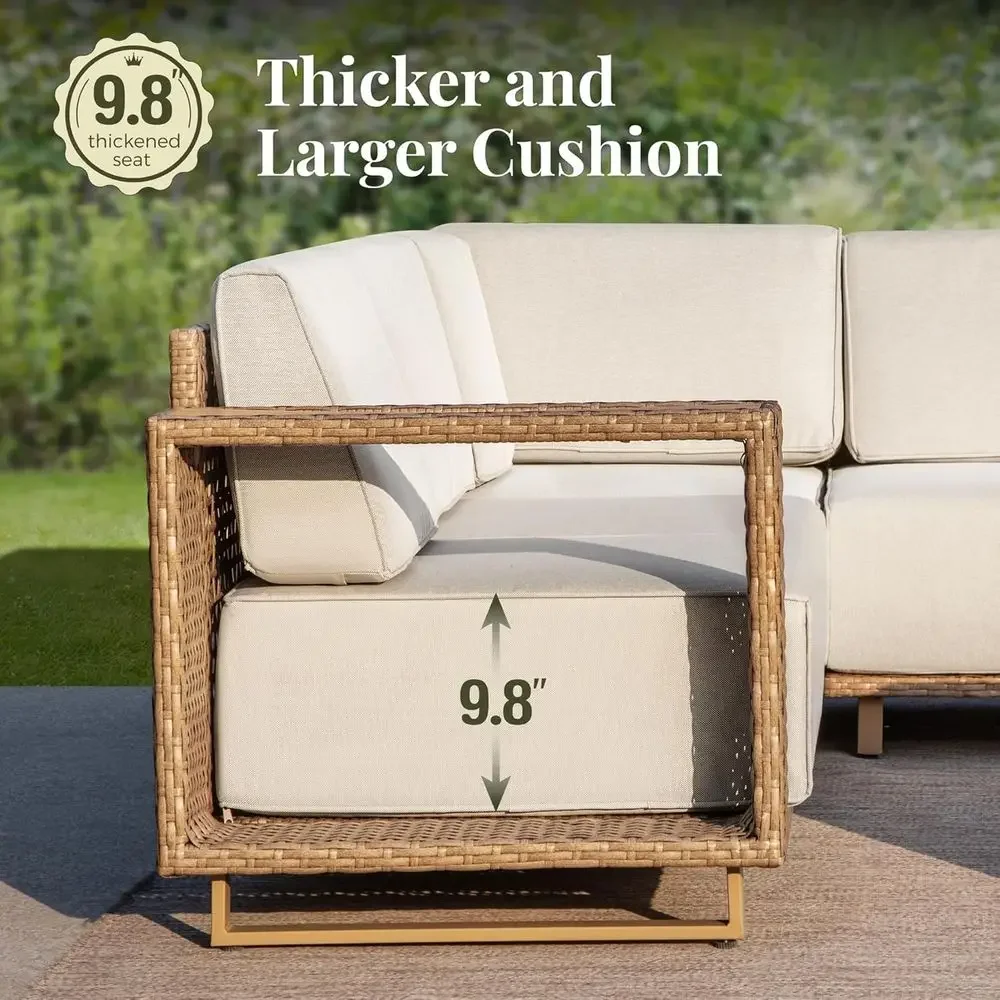 6-Piece Outdoor Wicker Sofa Se - Outdoor Furniture Luxury review and price